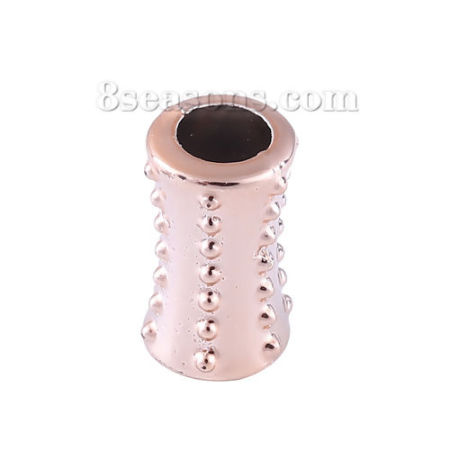 Fianza bufanda Acrílico de Bobina , Oro Color de Rosa Claro , Punto 19mm x 11mm, 30 Unidades