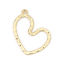 Immagine di Lega di Zinco Martellato Ciondoli Cuore Oro Placcato 30mm x 24mm , 10 Pz