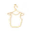 Picture of Zinc Based Alloy Pendants Clothes Gold Plated 45mm(1 6/8") x 29mm(1 1/8"), 10 PCs