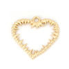 Picture of Zinc Based Alloy Charms Heart Gold Plated 25mm(1") x 24mm(1"), 10 PCs