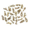 Picture of Zinc Based Alloy Charms Alphabet/ Letter Mixed Message " A-Z "