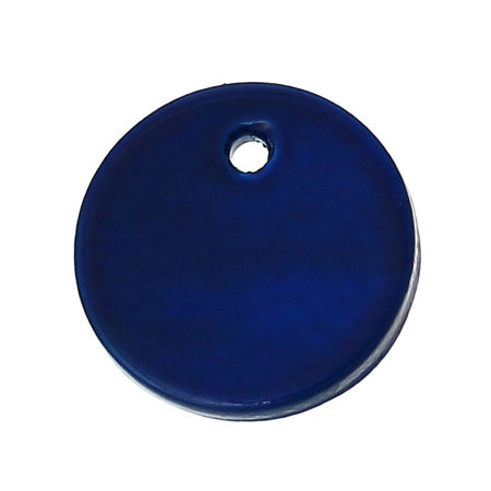 Natural Shell Charm Pendants Round Disc