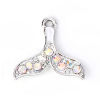 Bild von Zinkbasierte Legierung Charms Whale Tail Strass
