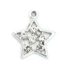 Picture of Zinc Based Alloy Charms Pentagram Star Clear Rhinestone 