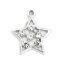 Picture of Zinc Based Alloy Charms Pentagram Star Clear Rhinestone 