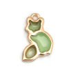 Picture of Zinc Based Alloy Charms Cat Animal Glitter Enamel 
