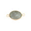 Image de (Classement A) Connecteurs en Spectrolite ( Naturel ) Ovale Doré Gris 27mm x 14mm, 1 Pièce