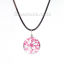 Picture of Transparent Glass Globe Dried Flower Necklace Dark Coffee Wax Cord Fuchsia 44.5cm(17 4/8") long, 1 Piece