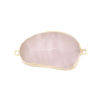Picture of (Grade A) Rose Quartz ( Natural ) Connectors Oval Gold Plated Light Pink 4.3cm x 2.2cm, 1 Piece