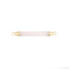 Imagen de (Grado A) Natural Rosa Cuarzo Conectores Cilíndrico Chapado en Oro Color rosa 4.5cm x 0.5cm, 1 Unidad