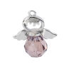 Picture of Zinc Based Alloy & Glass Charms Angel Mauve Faceted 