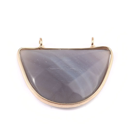 Image de (Classement A) Pendentifs en Agate ( Naturel ) DemiRond      