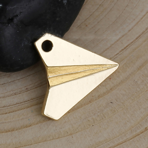 Picture of Zinc Based Alloy D Origami Charms Travel Airplane 