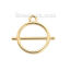 Picture of Zinc Based Alloy Charms Circle Ring Gold Plated 20mm( 6/8") x 19mm( 6/8"), 10 PCs