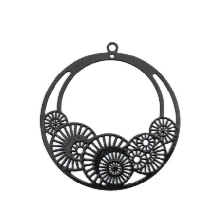 Messing Filigran Stempel Anhänger Round Gear