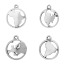 Picture of Zinc Based Alloy Travel Silhouette Map Africa Charms Round Hollow 