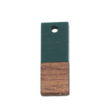 Resin Natural Wood Effect Resin Charms Rectangle