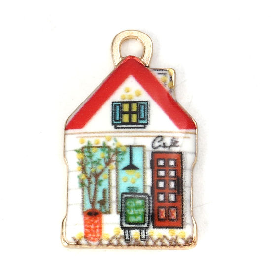Picture of Zinc Based Alloy Charms House Enamel 