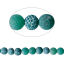 Изображение Бусины Агат (Сорт В)  (Окрашенный), Круглые, Зеленый 8мм диаметр, 1мм, 35.5см длина, 1 Нитка, 49 шт / 1 нитка