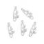 Immagine di Ottone Charms Spilla Tono Argento Foglia 23mmx 8mm, 3 Pz