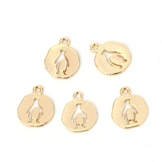 Picture of Brass Charms Round Penguin