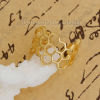 Picture of Brass Open Rings Gold Plated Hollow Honeycomb 16.5mm( 5/8")(US Size 6), 1 Piece