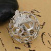 Picture of Brass 3D Charms Honeycomb Silver Tone Bee Hollow 29mm(1 1/8") x 24mm(1"), 1 Piece