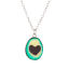 Polymer Clay Necklace Fruit Avocado Fruit Heart  