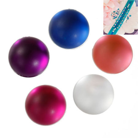Acrylic Imitation Polaris Rhinestones Round Flatback Mixed 10mm( 3/8")Dia., 40 PCs