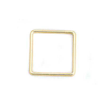 Zamak Conectores Cuadrado Chapado en Oro 25mm x 25mm, 10 Unidades
