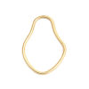 Imagen de Zamak Conectores Irregular Chapado en Oro 40mm x 29mm, 10 Unidades