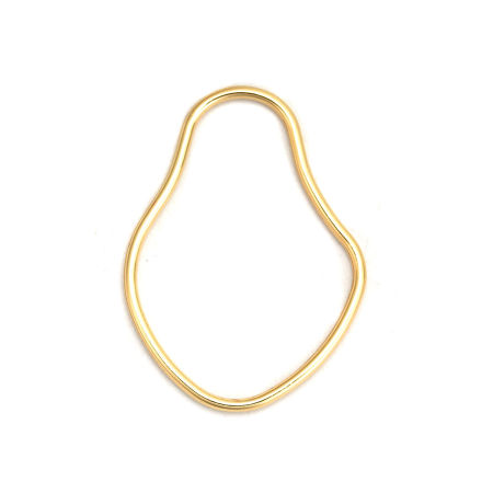 Zamak Conectores Irregular Chapado en Oro 40mm x 29mm, 10 Unidades