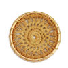 Imagen de Terylene Conectores Ronda Chapado en Oro color jengibre Tejido 3.3cm Dia, 5 Unidades