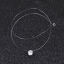 Immagine di Argento Sterling Collana Tondo Trasparente Cubic Zirconiae 39cm Lunghezza, 1 Pz
