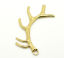 Picture of Gold Tone Antique Gold Antler Charm Pendants 6.8x3.3cm(2-5/8"x1-1/4"), sold per packet of 10