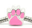Picture of Zinc Metal Alloy European Style Large Hole Charm Beads Bear's PawEnamel About 