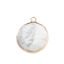 Imagen de (Grado A) Howlite ( Natural ) Colgantes Charms Chapado en Oro Blanco Ronda 26mm x 22mm, 1 Unidad