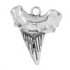 Image de Pendentifs en Alliage de Zinc Dent de Requin Argent Vieilli 44mm x 37mm, 5 Pcs