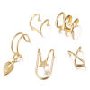 Picture of Ear Cuffs Clip Wrap Earrings U-shaped Pentagram Star 