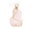 Picture of (Grade A) Crystal ( Natural ) Pendants Gold Plated Light Pink Irregular 4.5cm x 2.5cm - 4.3cm x 2.9cm, 1 Piece