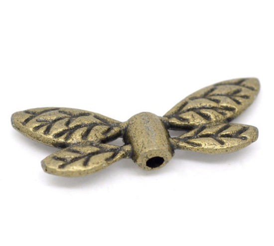 Bild von Antike Bronze Libelle Spacer Perlen