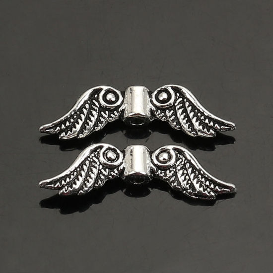 Picture of Zinc Based Alloy Spacer Beads Angel Wing About 