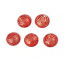 Picture of Acrylic Dome Seals Cabochon Round Red Stripe Pattern 10mm( 3/8") Dia, 200 PCs