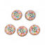 Image de Cabochon Dôme en Acrylique Rond Rose Fleurs de Soleil 10mm Dia, 200 Pcs