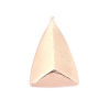 Imagen de Latón Serie de Geometría Colgantes Oro Rosa Triángulo Banco de Estirar 41mm x 27mm, 5 Unidades