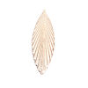 Imagen de Latón Colgantes Oro Rosa Hoja Punto 90mm x 31mm, 5 Unidades