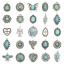 Picture of Zinc Based Alloy Boho Chic Bohemia Charms Heart Carved Pattern 