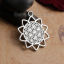 Imagen de Colgantes Aleación del Cinc , Tono de Plata Flor de la vida Patrón Hueco 29mmx 25mm, 5 Unidades
