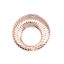 Bild von Messing Verbinder Rund Rosegold Streifen Hohl 19mm D., 5 Stück