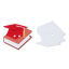 Image de Bijoux de Diplômé Bouton de Couture en Bois Naturel 2 Trous Livre Rouge & Orange 26mm x 23mm, 20 Pcs